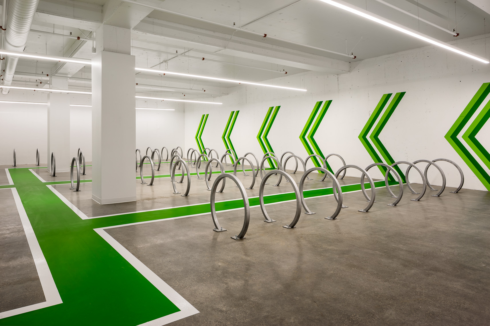 Office Building Interior Bicycle Parking
